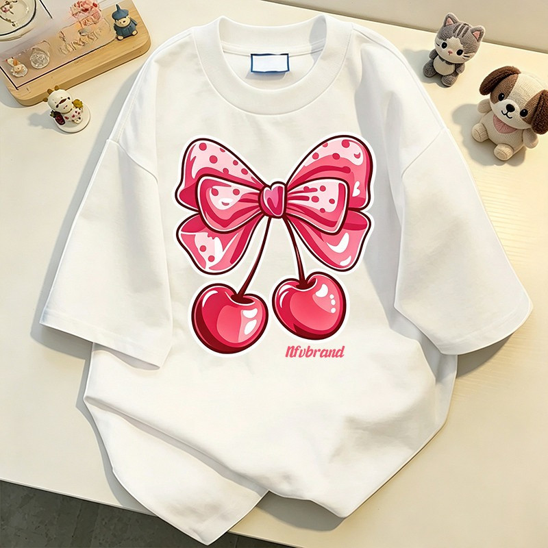 COD✅ (Hồ Chí Minh)RTOML áo xinh uniqlo mall áo thun nữ ôm body áo thun trơn form boxy in họa nơ và a