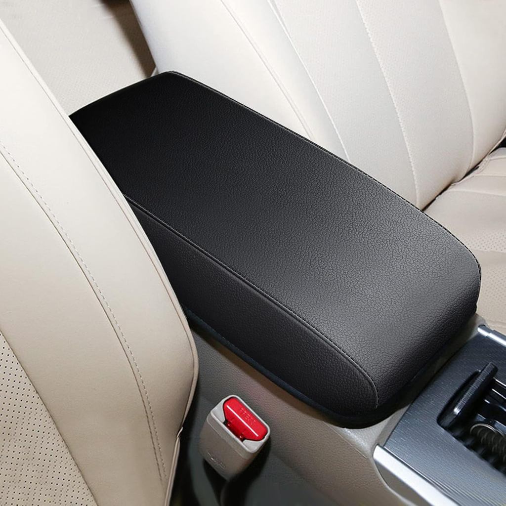 Vỏ bọc bảng điều khiển AIMSAZTO cho 2013-2018 Nissan Altima Tay vịn cho Nissan Altima Da Đen với Sti