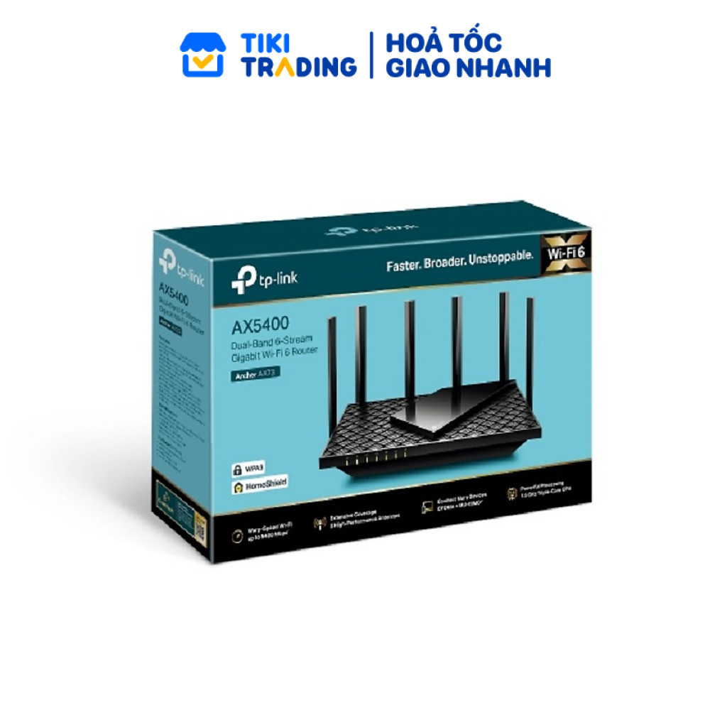 Bộ Phát Wifi 6 TP-Link Archer AX73 Gigabit Băng Tần Kép AX5400 - Hàng Chính Hãng