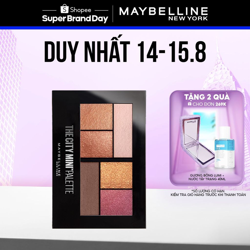 Bảng Phấn Mắt Maybelline New York 6 Màu The City Mini Palette 6.1g