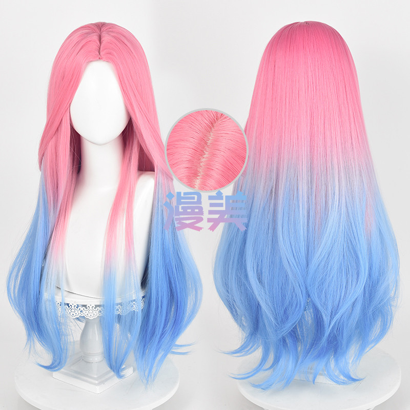 Manmei Alien Stage mizi Alien Stage Meizhi cos Tóc Giả Mô Phỏng Da Đầu Nhuộm Gradient