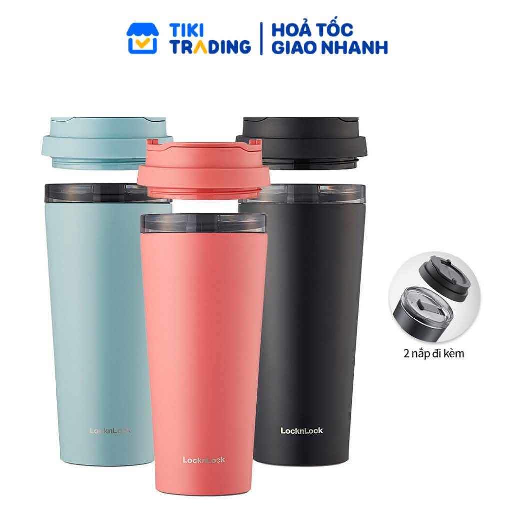 Bình giữ nhiệt LocknLock có 2 nắp thay thế New Clip Tumbler 540ml LHC4279