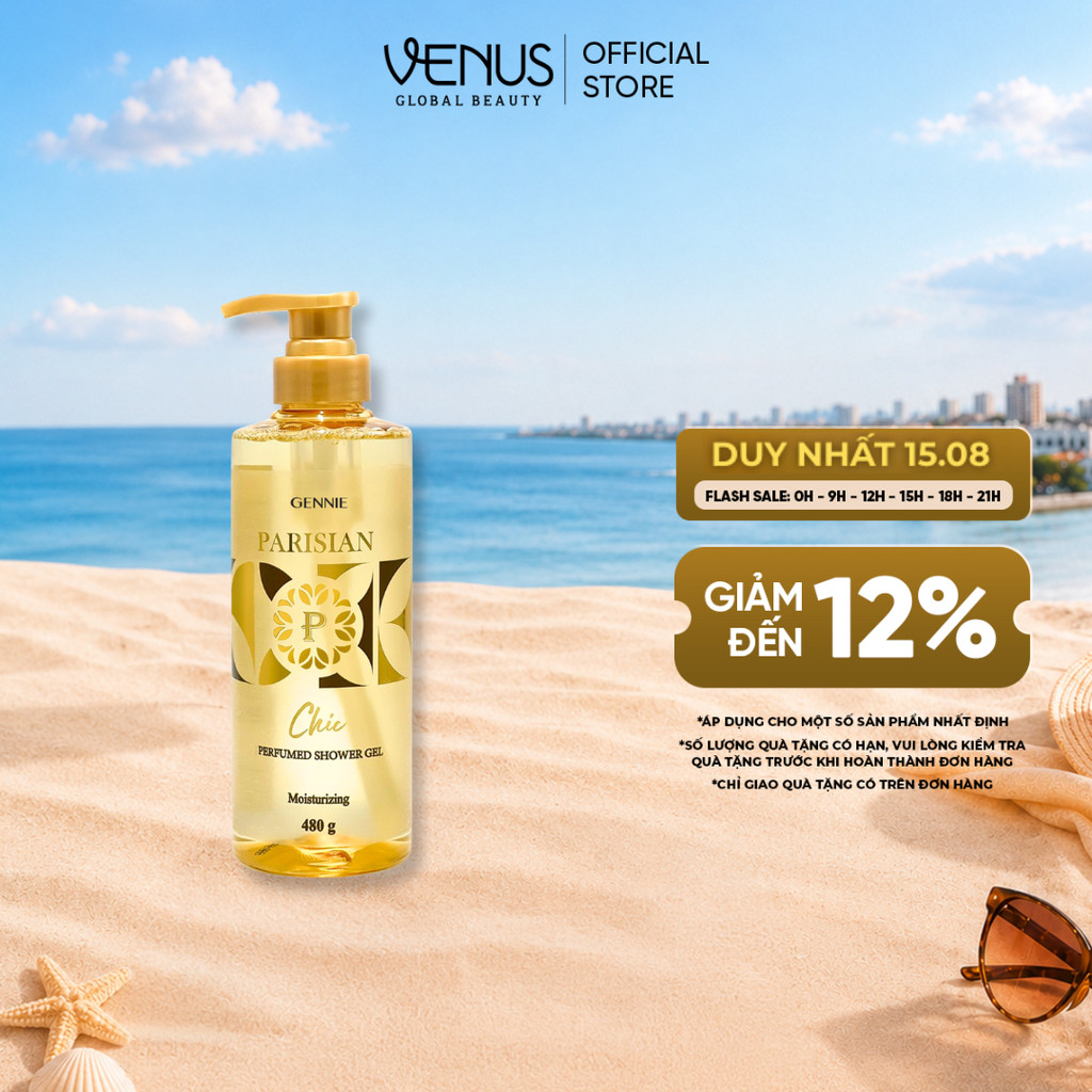 Sữa tắm Nước hoa Nữ Gennie Parisian 480ml hương thơm sang trọng, quyến rũ