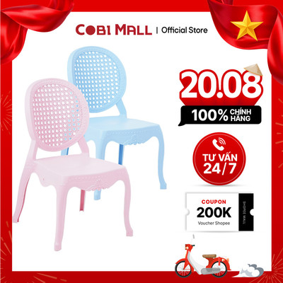 Ghế Nhựa Đúc Cao Cấp Cho Trẻ Em Primary (Xanh, Hồng), Chịu Lực Tốt - Cobi Home