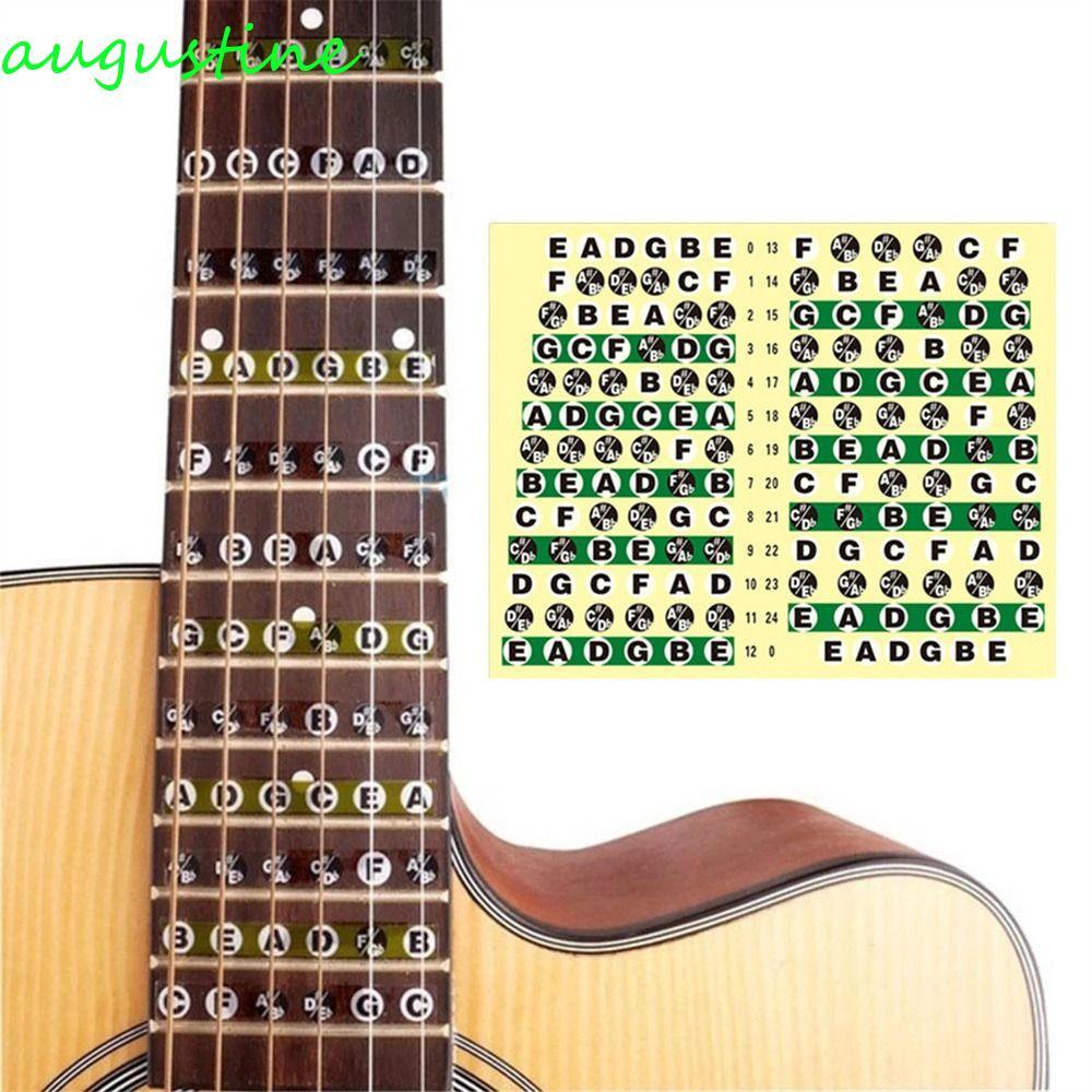 AUGUSTINE Guitar Note Sticker Di Động Âm Nhạc Cân Học Tập Ngón Tay Dán Nhạc Cụ Frets Note Decal Fret