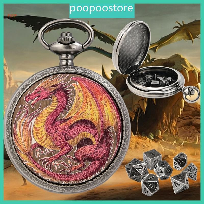 POOP Kim Loại Rồng Dices Dành Cho Mini Polyhedral Dices Trong Nhập Vai