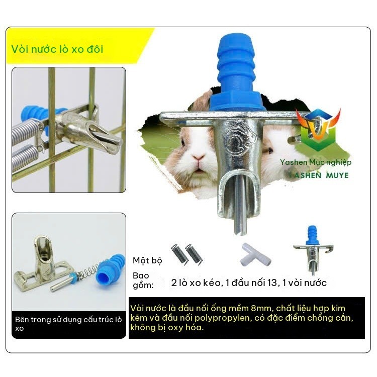 20 Vòi Uống Nước Inox 8 Li Vòi Uống Tự Động Cho Chồn Hương van Uống Tự Động Chồn Hương Núm Uống Tự Đ