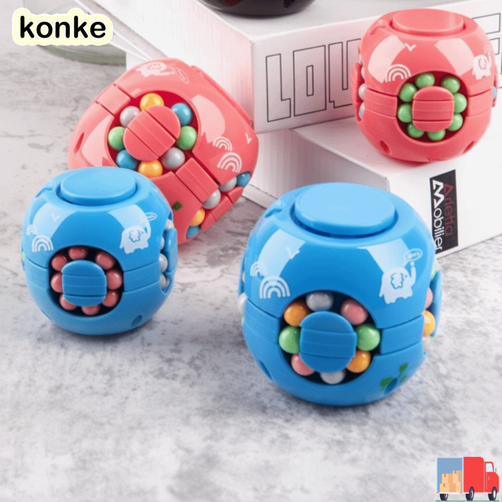 KONKE Xoay Bóng, Ngón Tay Con Quay Con Quay Bóng Magic Bean Cube Spinner, Nhựa Sáng Tạo Ngón Tay Spi