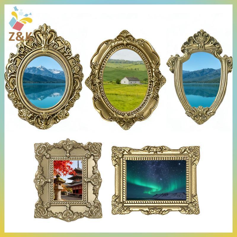 Forwin Mini Gold Resin Picture Frames, 5 Cái Vintage Charm Photo Props vn