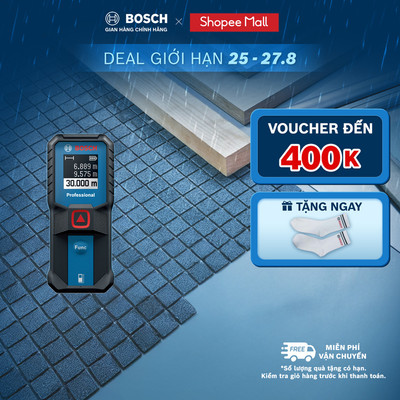 Máy đo khoảng cách laser Bosch GLM 30-23 – Đo xa 30m, nhỏ gọn, chính xác