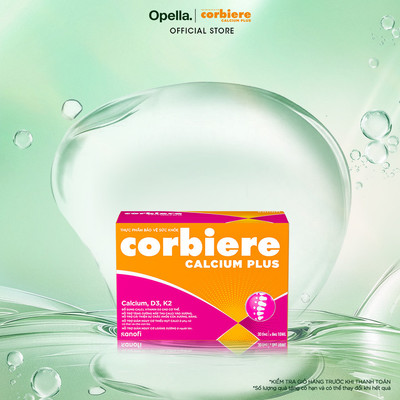 Thực phẩm bảo vệ sức khỏe Corbiere Calcium Plus Mới - Canxi hữu cơ + D3 + K2