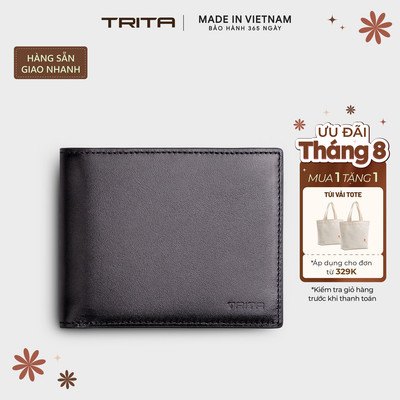 Ví nam da bò Trita (Thời trang nam dáng ngang - Ví da RVN16) Bagsmart