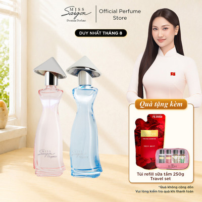 [Best Seller] Combo Nước Hoa Nữ Miss Saigon Elegance Ruby 50ml & Sapphire 50ml - Hương Thơm Tinh Tế, Dễ Dùng