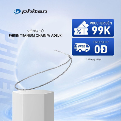 Vòng Cổ Phiten Titanium Chain Necklace W Adzuki Hỗ Trợ Cân Bằng Cơ Thể Chăm Sóc Sức Khỏe Phong Cách Thời Trang