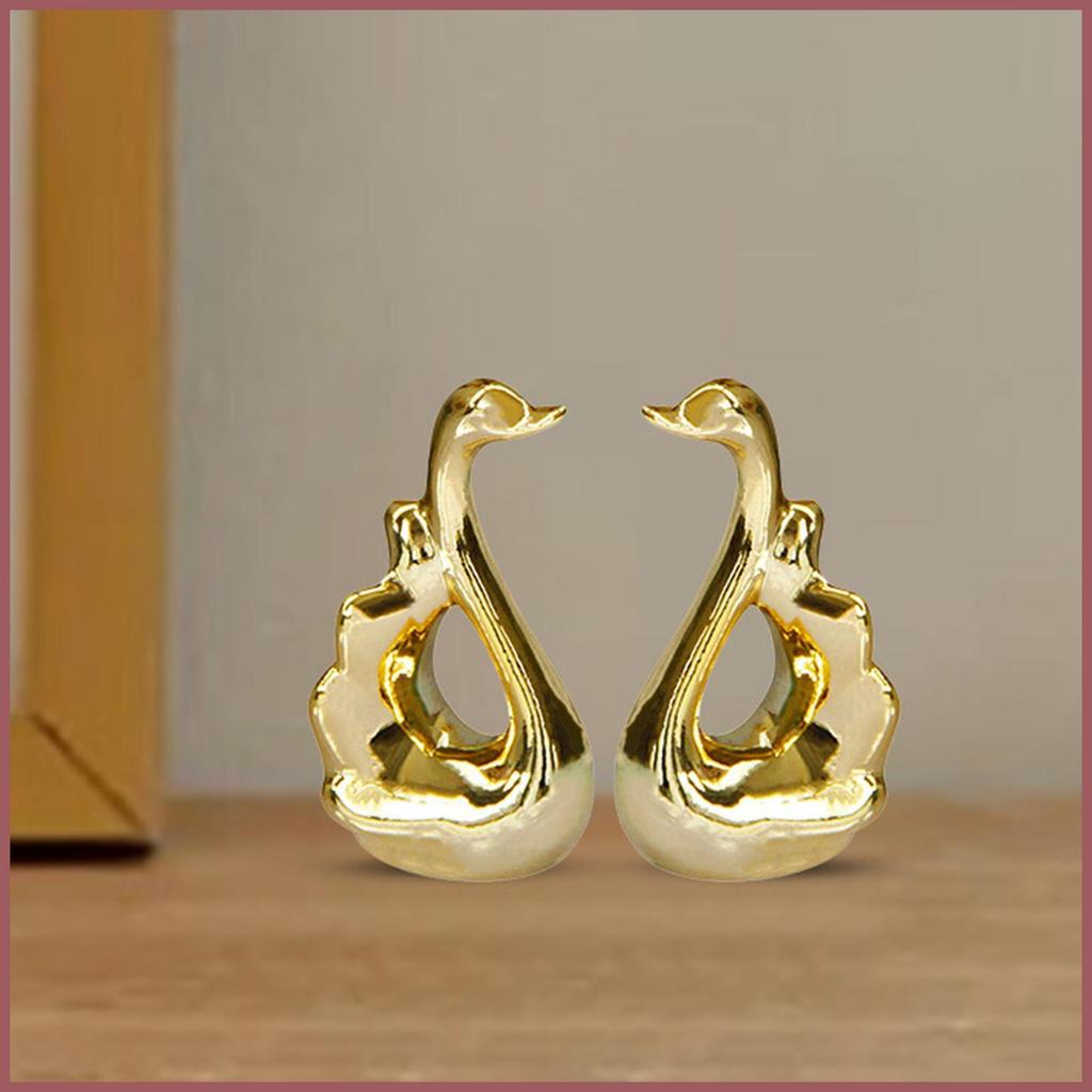 Thiên Nga Tượng Trang Trí Thực Tế Hình Cygnet Mini Vàng Chim Trang Trí Bộ Hình Cygnet Thực Tế Sưu Tậ