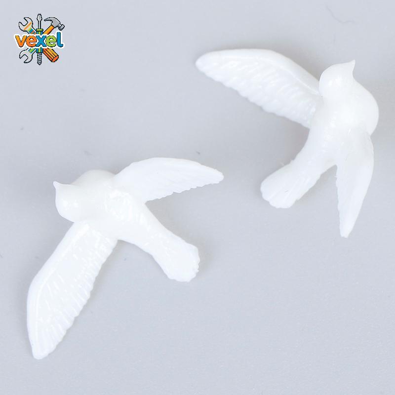(TFT) 2 Cái 1: 12 Nhà Búp Bê mini Nhựa Trắng dove Mô Phỏng Mô Hình Động Vật Đồ Chơi MỚI