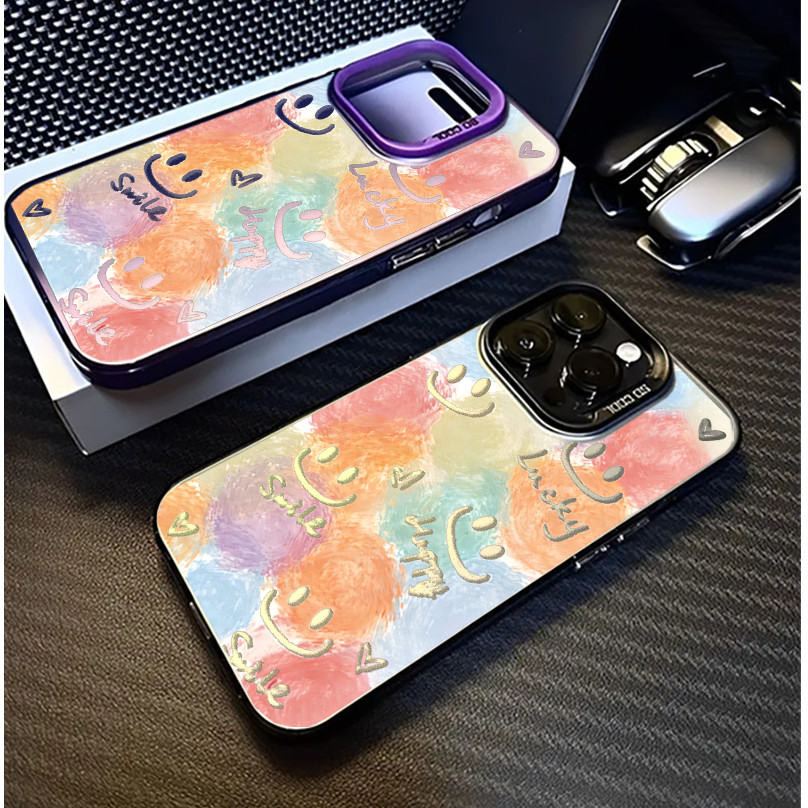 Rainbow Smile face Heart Case cho Xiaomi Mi 17T Pro 15T 14T 13T 14 13 12T 12 11 Lite Matte IMD Hard 