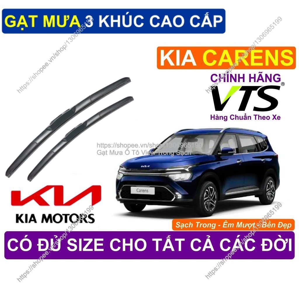 Gạt Mưa 3 Khúc Êm Mượt Kính Lái KIA CARENS, Cặp Gạt Mưa 3 Khúc Kính Lái KIA CARENS,  KIA CARENS