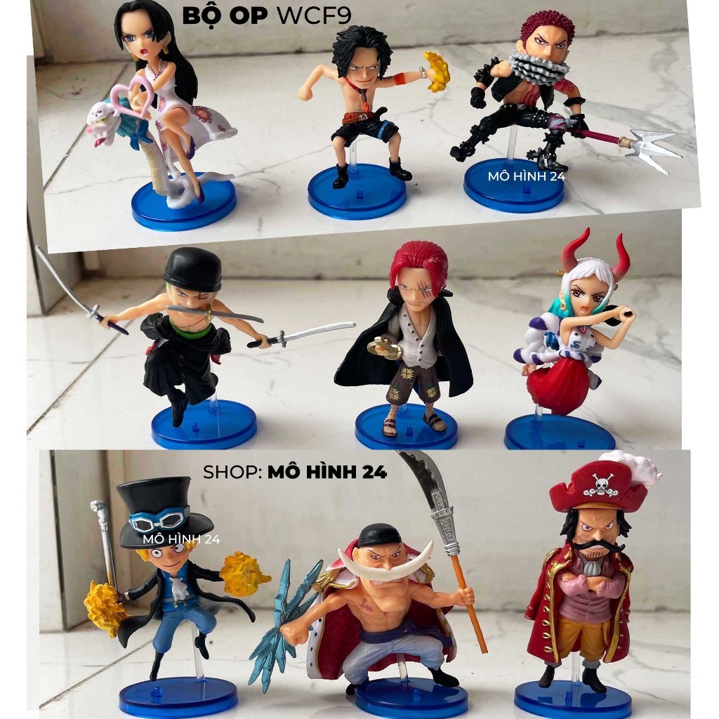 CÓ SẴN [KHÔNG BÁN LẺ] Bộ OP WCF9 mô hình nhân vật One piece Chibi WCF vol râu trắng vua hải tặc yama