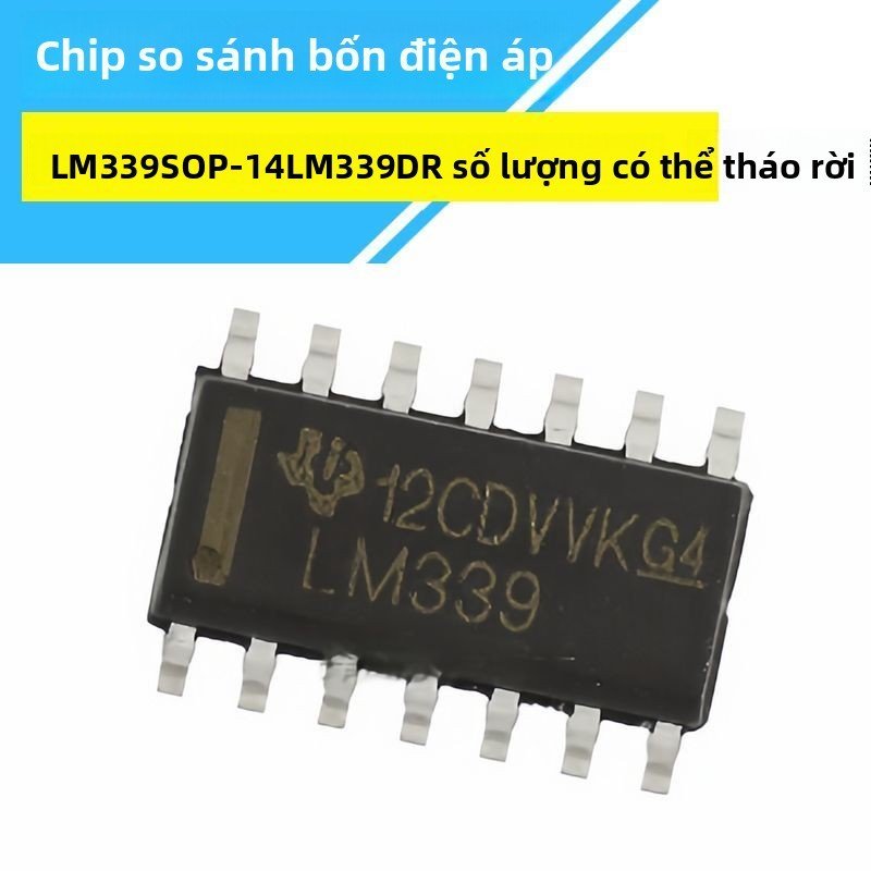 Bộ 100 con LM339 dán SOP-14 LM339DR IC so sánh điện áp 4 kênh mới, bán chạy giao nhanh