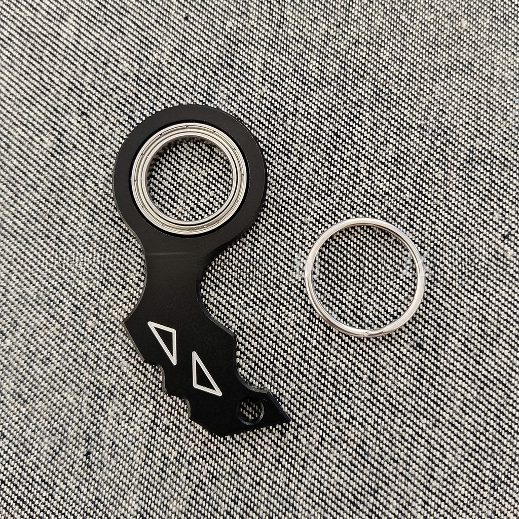 Hợp kim nhôm Karambit Spinner Móc khóa xoay Fidget EDC Vòng chìa khóa giảm căng thẳng