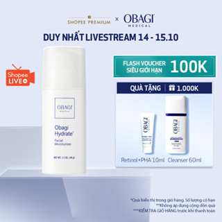 [ĐỘC QUYỀN LIVESTREAM] Kem Dưỡng Ẩm Suốt 8 Giờ Obagi Hydrate Facial Moisturizer 48g