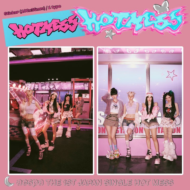 Aespa < Hot Mess > Concept Photo Sticker Poster Sticker Bộ sưu tập quạt Jin Minting Hàng hóa #FUY521
