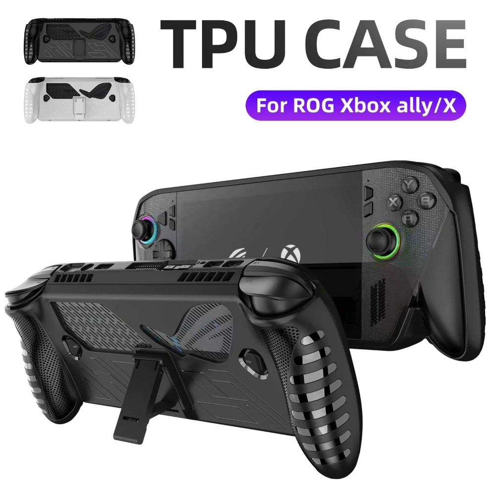 Ốp Lưng TPU Cho ROG Xbox Ally / Ally X Vỏ Bảo Vệ Da Có Chân Đế Chống Sốc Chống Trơn Trượt Bảng Điều Khiển Chơi Game Vỏ Phụ Kiện