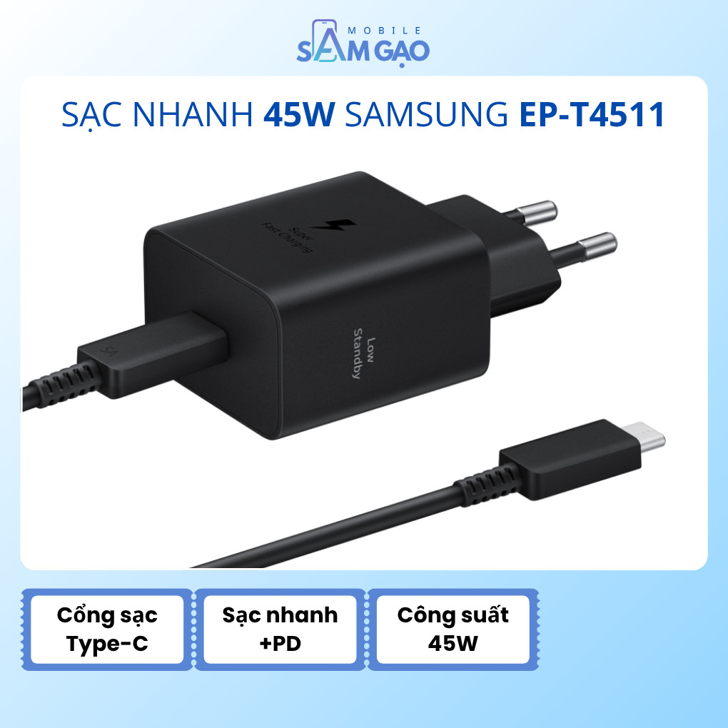 Bộ sạc nhanh 45W Samsung chính hãng