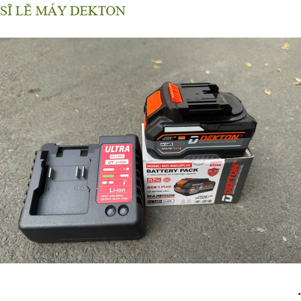 ( HỎA TỐC) [GIẢM 50% - BH 6T] Pin Dekton M21, M21-B4015PLUS, Chân Pin Phổ Thông , tẵng xạc . Máy sĩ 