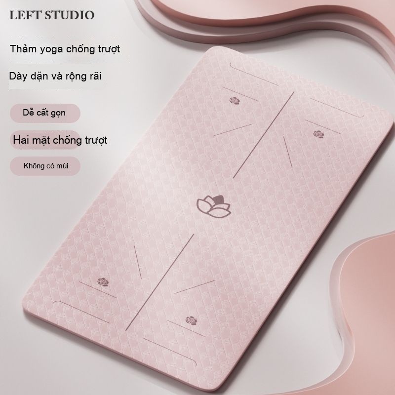 Tpe yoga mat dày và mở rộng chống trượt yoga mat sàn mat khiêu vũ chống trượt gia đình người mới bắt
