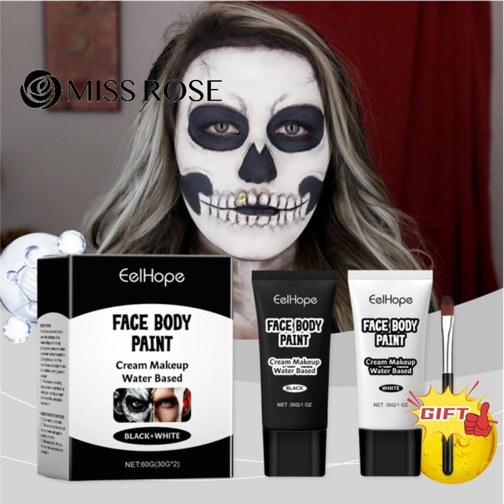 【Quà tặng miễn phí】EELHOPE 3 miếng kem nền đen trắng che khuyết điểm phấn phủ màu cà phê đen hiệu ứn