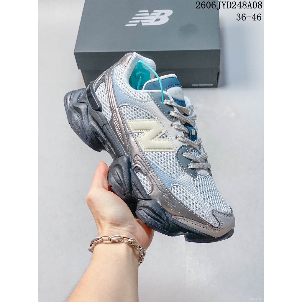NB9060 sneaker unisex, lưới + da lộn, nhẹ, thoáng khí, phối màu đơn giản casual lifestyle chính hãng