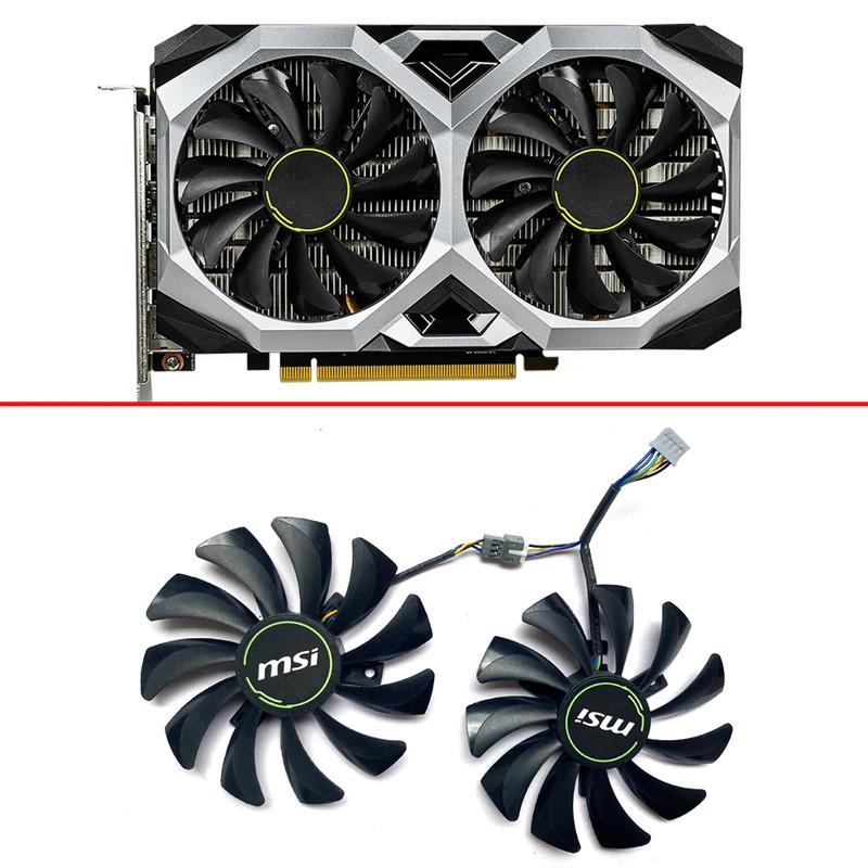 I [87MM Dành Cho MSI GeForce GTX 1660 1660Ti RTX 2060 SUPER VENTUS XS Quạt Card Video RTX2060 GTX166