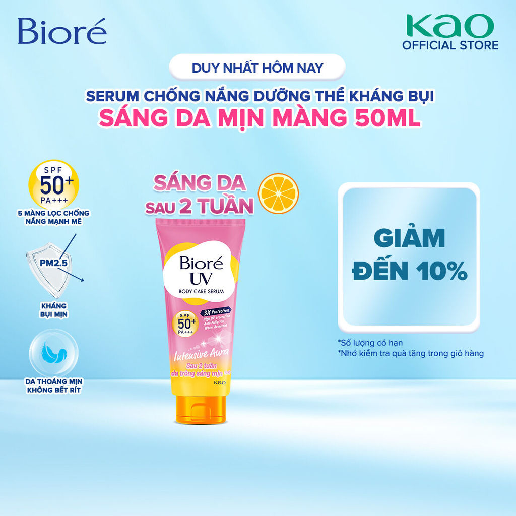 Serum Chống Nắng Dưỡng Thể Kháng Bụi - Trắng Sáng Mịn Màng Biore 50ml