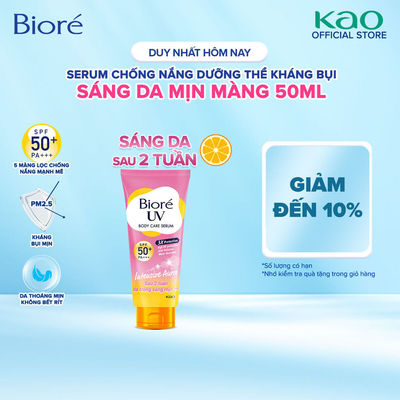 Serum Chống Nắng Dưỡng Thể Kháng Bụi - Trắng Sáng Mịn Màng Biore 50ml