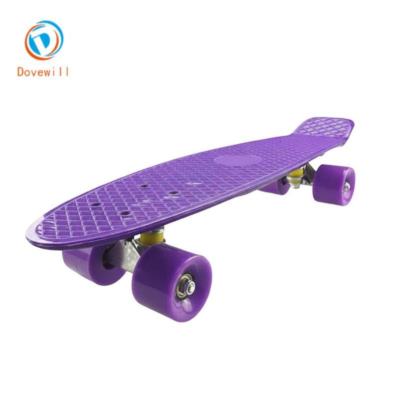 Dovewill Ván Trượt Nhỏ Bằng Nhựa Nhiều Màu Sắc Mini Cruiser Nhẹ Penny Board Cho Đô Thị Đi Xe Khoảng 