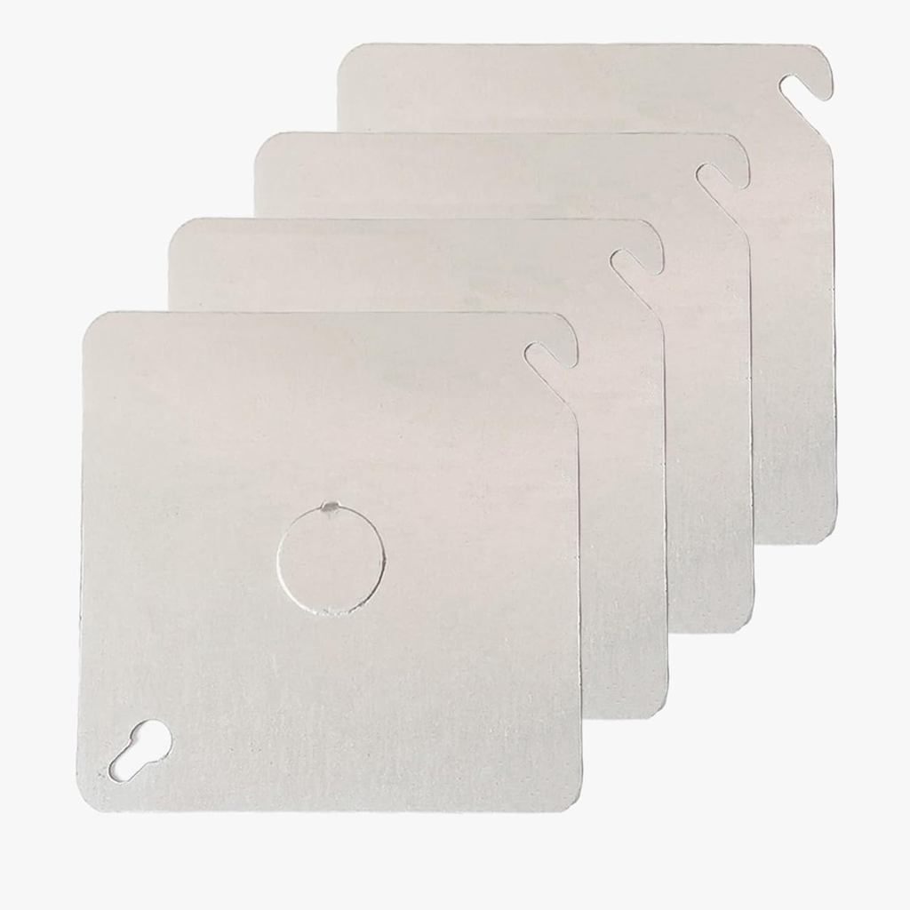 4 Gói Hộp Điện Vuông Có 1 / 2 Inch Knockout, Vỏ Nối Kim Loại 4 Inch, Vỏ Hộp Thoát Bằng Cho Hộp Vuông