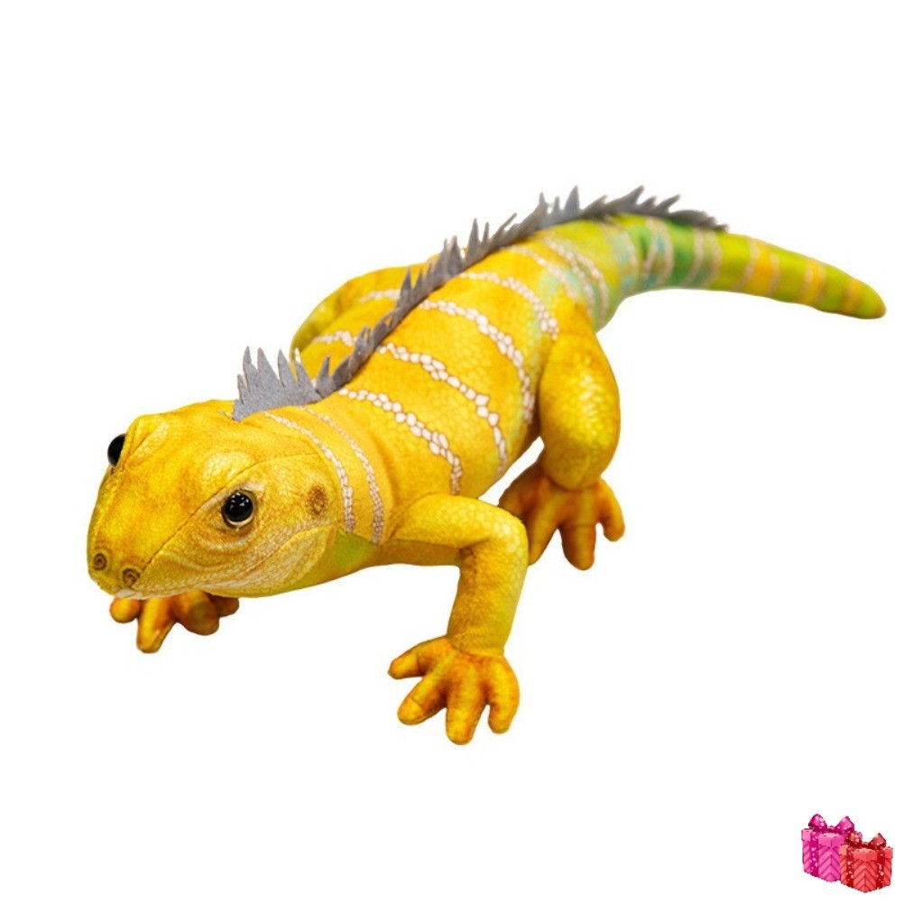 Đồ chơi sang trọng Iguana thực tế giống như thật Rồng râu thằn lằn nhồi bông Mô phỏng động vật bò sá