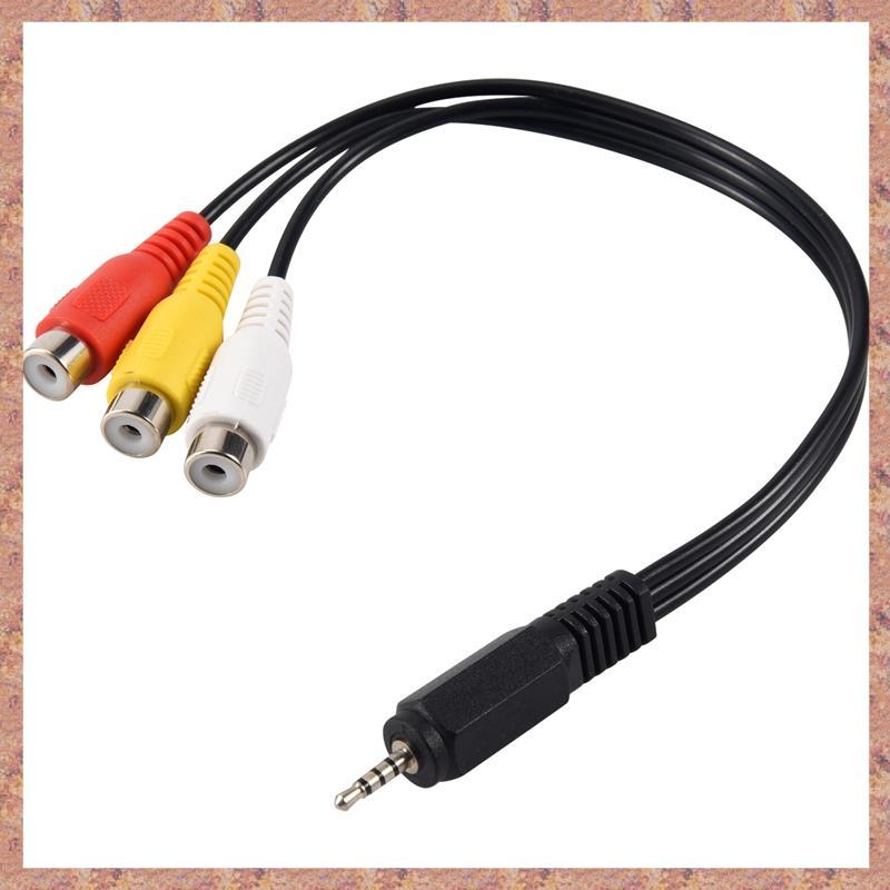 2.5mm Mini AV Male to 3RCA Female M / F Audio Video Cable Stereo Jack Adapter Dây (R F C V)
