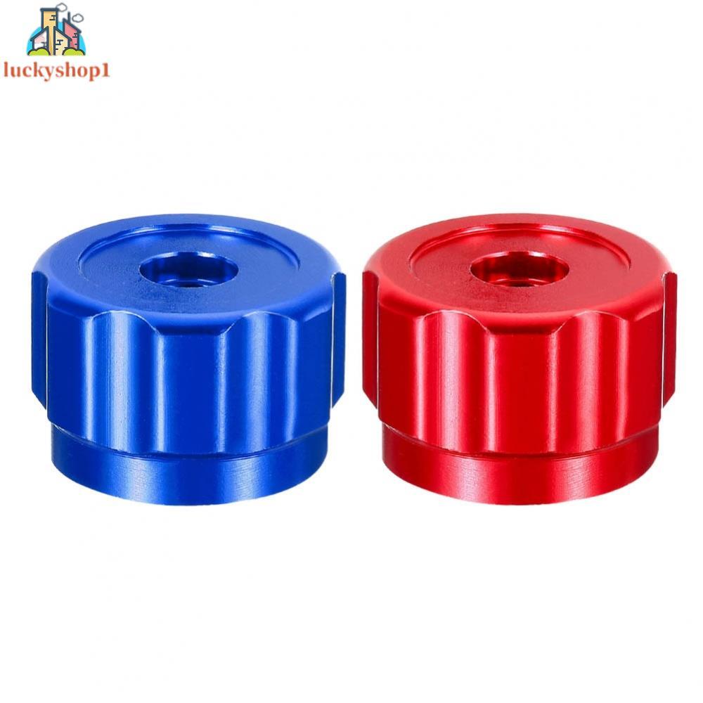 【NEW】Round Wheel Handle, Faucet Handles Manifold-Gauges Knob Aluminum Alloy Red+Blue-BIG SALE