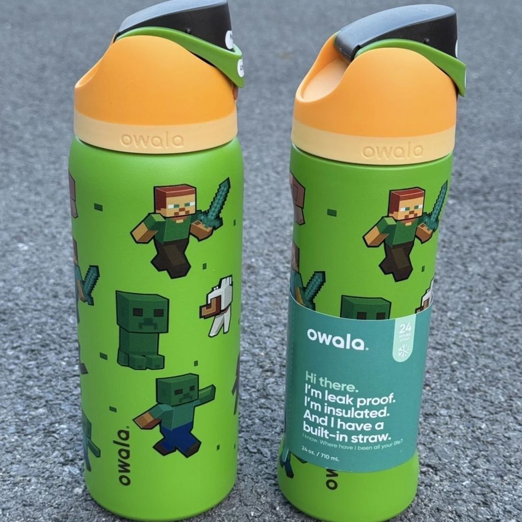 Chính Hãng Owala Đồng Thương Hiệu Minecraft Thermos Cup Thép Không Gỉ 304 Di Động Hút Chân Không Thể