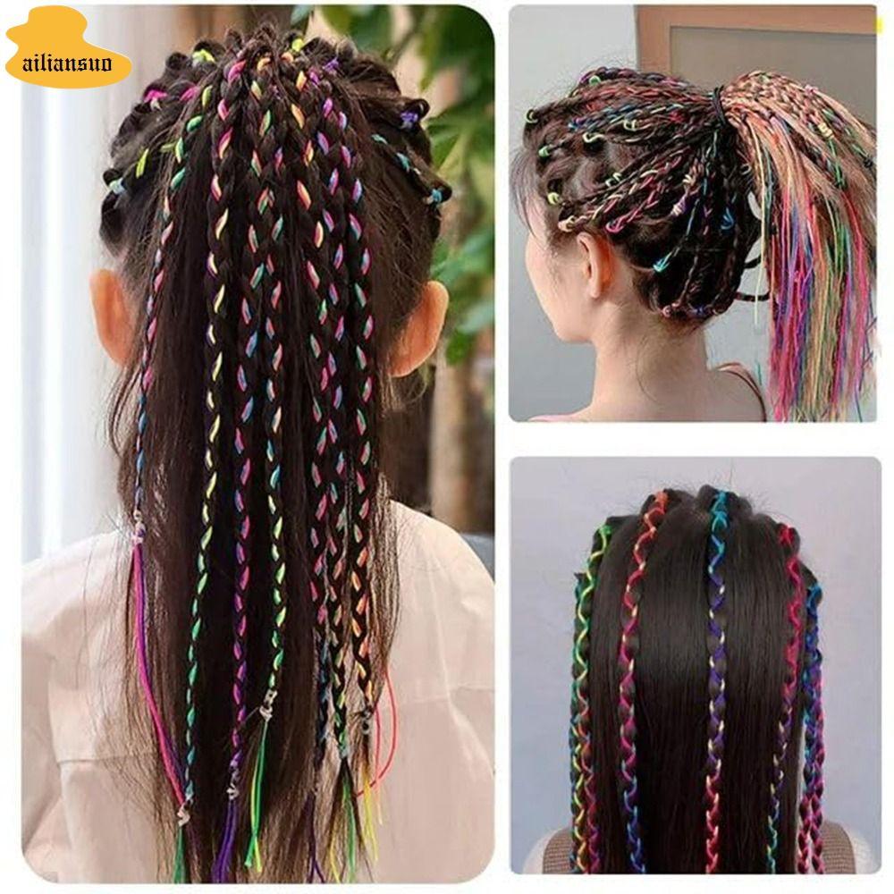 AIILIANSUO 16 / 24 / 32 Dây buộc tóc đầy màu sắc, Dây buộc tóc màu Gradient, Ruy băng Phụ kiện tóc b