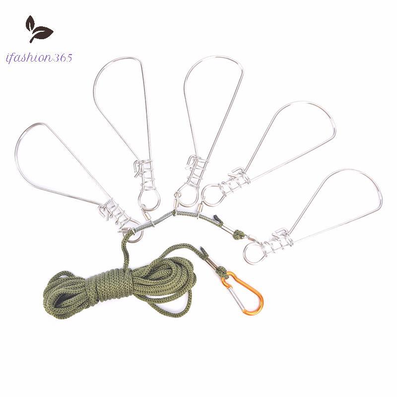 [LF] Fishing Lo Bule Fishing Fishing Snaps Chain Stringer With Float Live Fish Lo Belt VN
