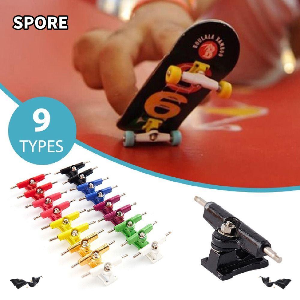 SPORE 1 Cặp Giá đỡ sàn chịu lực, với các loại hạt Mô hình Fingerboard Truck, Bu lông xe tải 32mm Bộ 