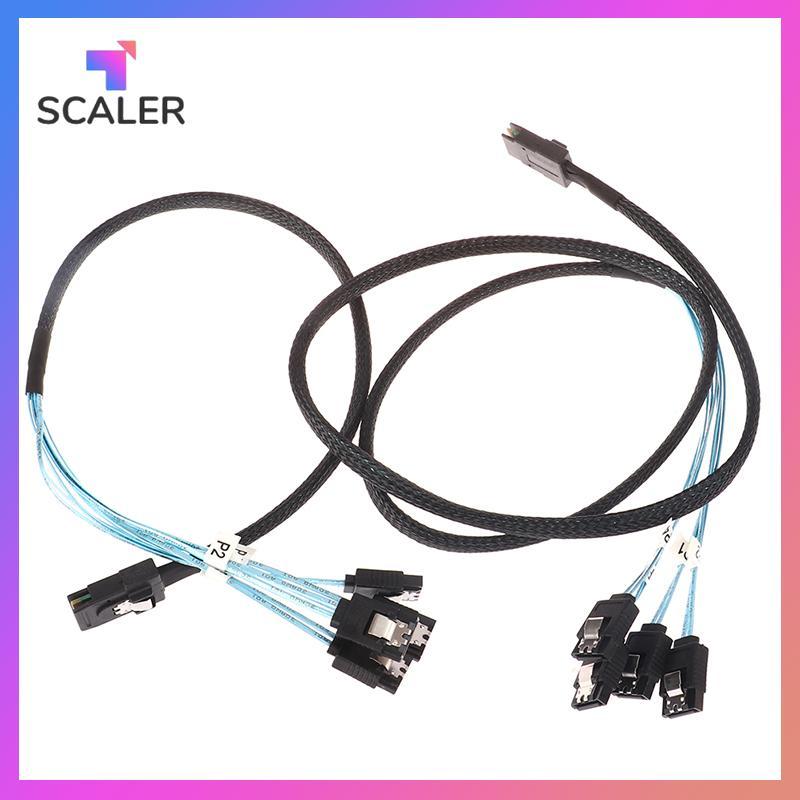 Cáp SCALER SAS SATA Mini-SAS SFF-8087 Đến 4 Cáp SATA Mini SAS 4i SFF8087 36P Đến 4 Cáp SATA 7P 12Gbp