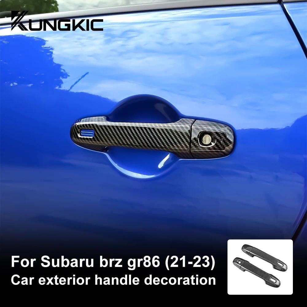 Dành Cho Xe Subaru BRZ Toyota GR86 2021 2022 2023 2024 Tay Nắm Cửa Miếng Dán ABS Sợi Carbon LHD RHD 