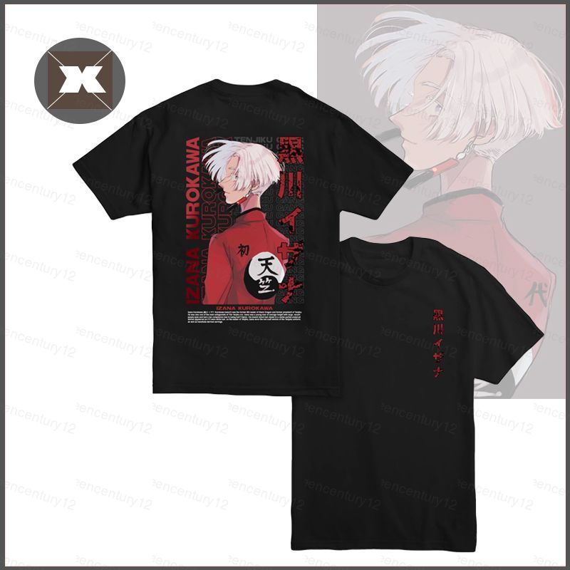 GC12 Tokyo Revengers - Áo thun Izana Kurokawa tay ngắn Anime Unisex Áo thể thao thông thường Áo thun