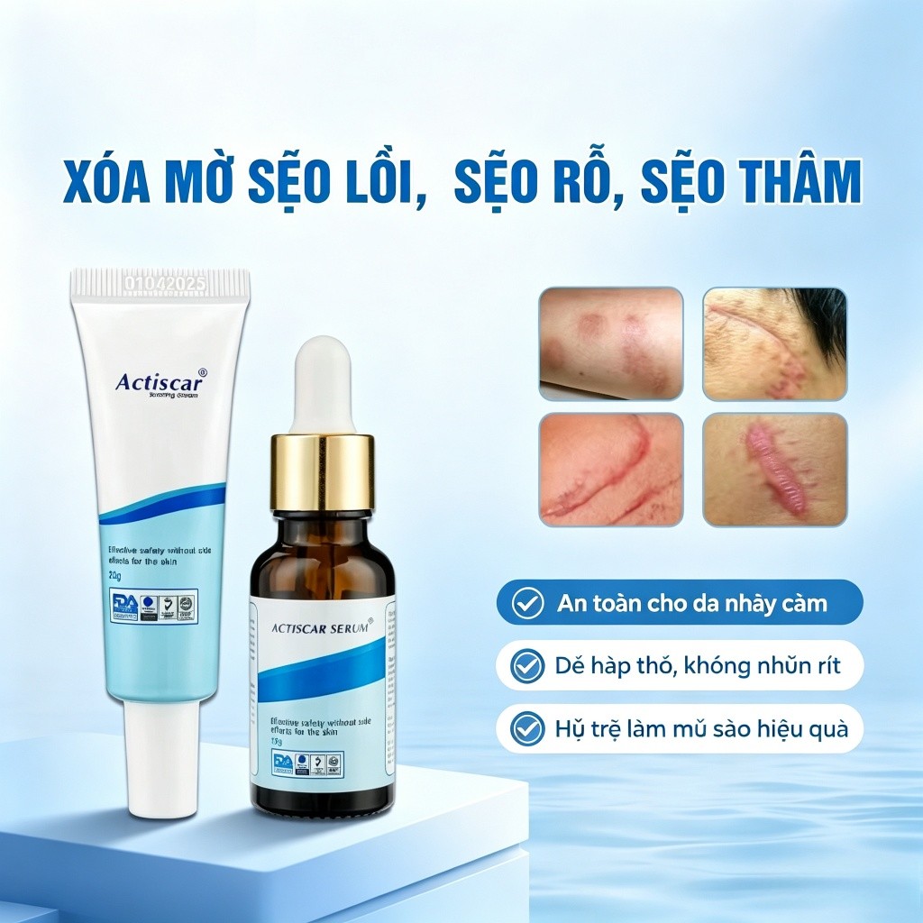 Kem Dưỡng Da Actiscar – Hỗ Trợ Làm Mờ Vết Thâm  Vết Rỗ  Vết Sẹo  Dưỡng Ẩm Và Làm Mềm Da