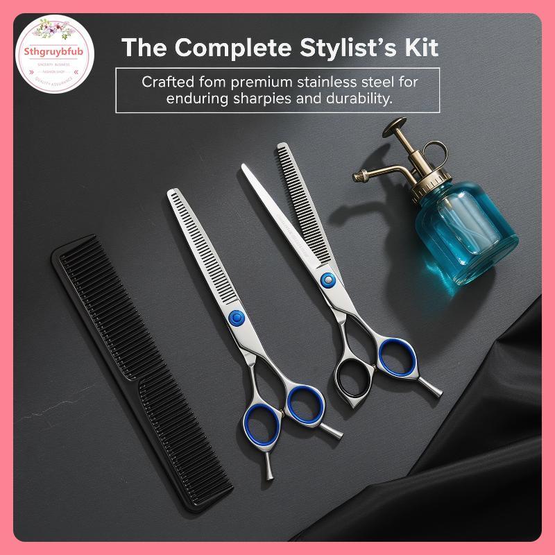 STHB Salon Kéo Cắt Tóc Bộ 6 Inch Cắt Và Làm Mỏng Chất Lượng Chuyên Nghiệp Cho Gia Đình Và Salon Viền